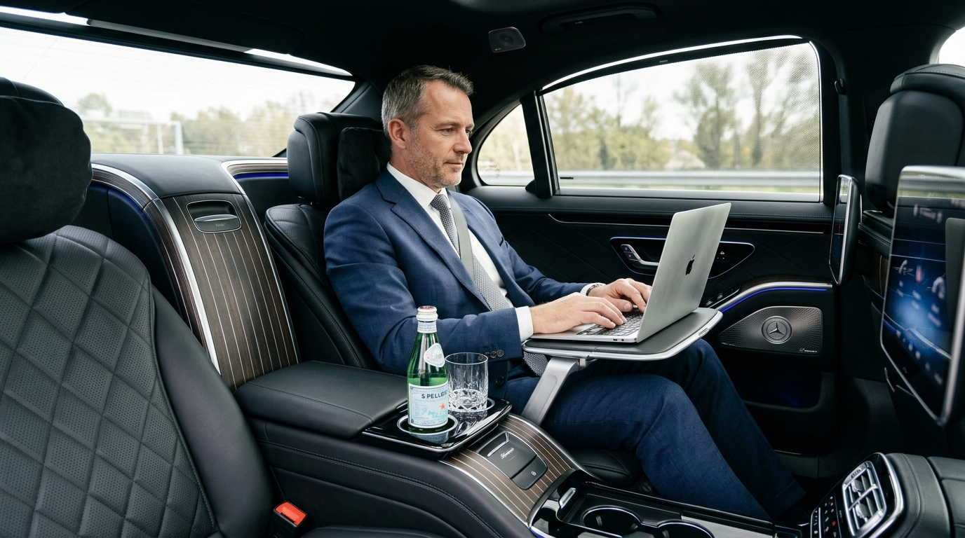 First class Maybach luxury limousine interior
